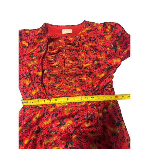 J. crew collection size M leopard red print holiday dress - EUC - Picture 6 of 11